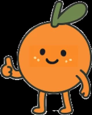 Tangerine mascot giving a thumbs up beside pricing heading