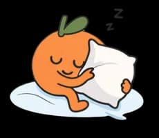 Hybrid Collection sleeping Tangerine mascot