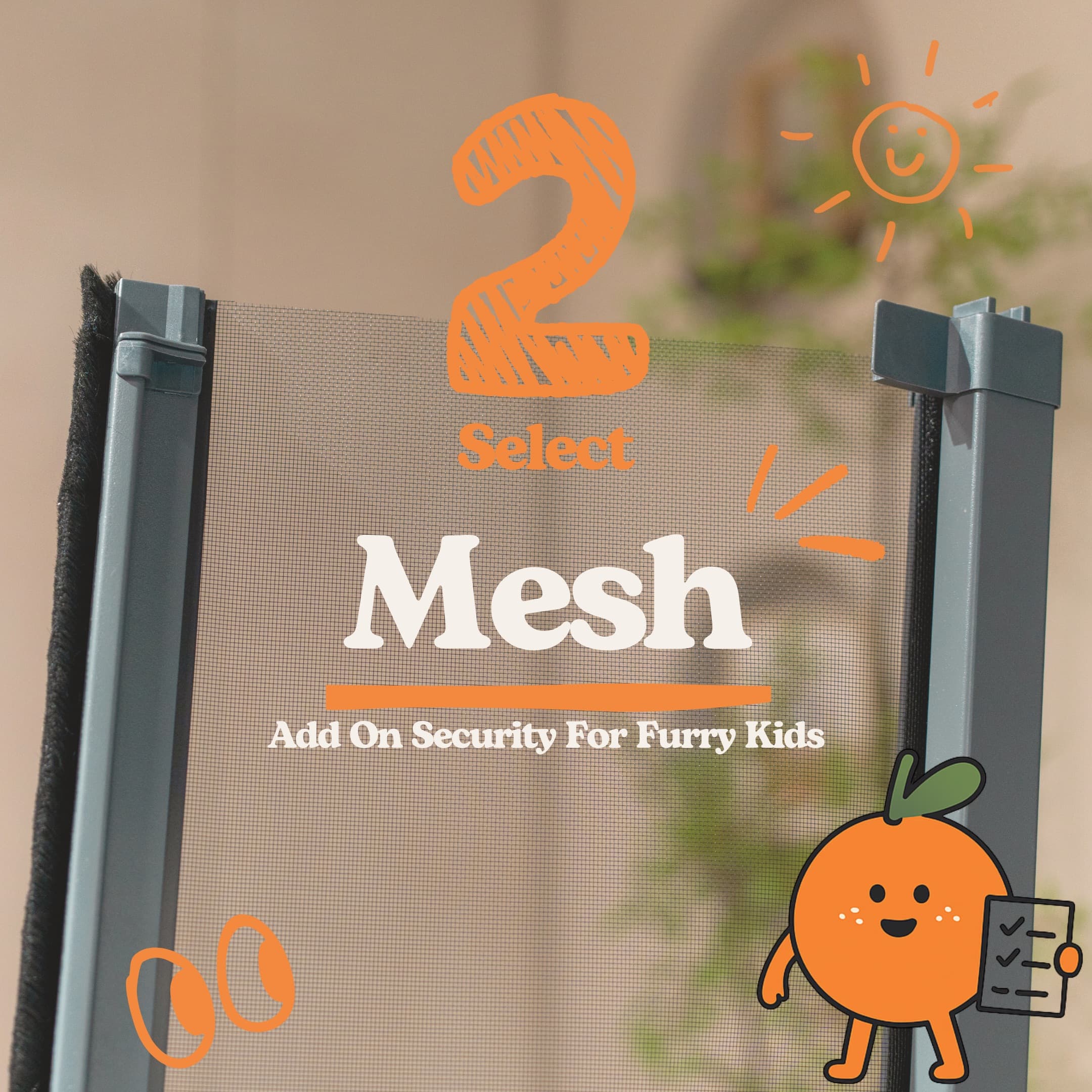 Step 2: Select frame and mesh colour